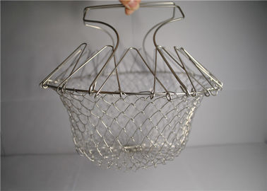 Un bon prix. Casier métallique tissé d'acier inoxydable, panier de friteuse de maille de résistance thermique en ligne