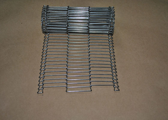 Bande de conveyeur plate de grillage de câble d'acier inoxydable pour sécher et faire cuire