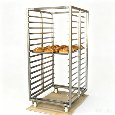 Support de refroidissement de pain Commercial, 800x600 600x400mm, 15 16 20 30 plateaux, chariot à plateau à pain de boulangerie en acier inoxydable