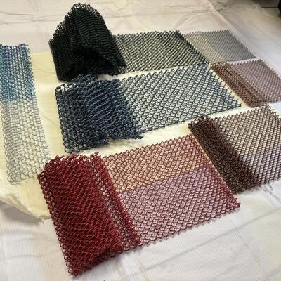 qualité Rideau en maille coloré, draperie en bobine d'aluminium, séparateur de pièce décoratif pour Restaurant, rideau en maille métallique décoratif Usine