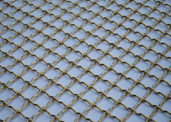 Grillage serti par replis par laiton utilisé pour la protection de décoration intérieure