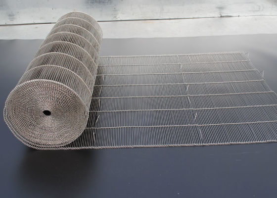 Bande de conveyeur plate de grillage d'acier inoxydable de câble de 316 catégories pour la boulangerie