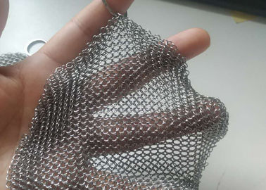 Un bon prix. Épurateur de Chainmail soudé par 12x12cm d'acier inoxydable des anneaux 304 de FDA en ligne