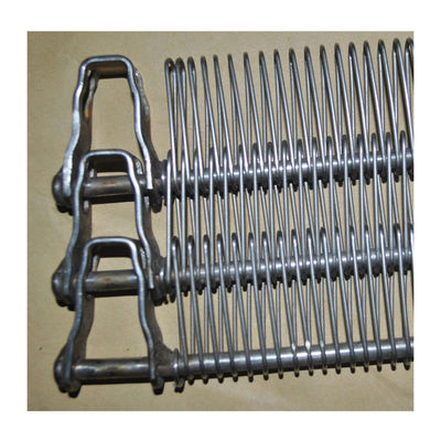 Le convoyeur en spirale Mesh Belt de fil d'acier inoxydable en métal de catégorie comestible avec la chaîne pour le four de four éteignent le déshydrateur de 310s solides solubles