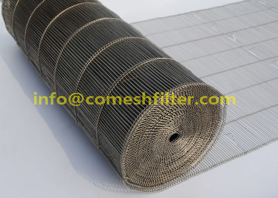 Pain faisant 0.9MM cuire au four Flex Wire Mesh Conveyor Belt plat