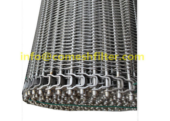 bande de conveyeur congelée de refroidisseur en spirale équilibré d'armure de l'acier inoxydable 304 316 pour la cuisson de four séchant le congélateur