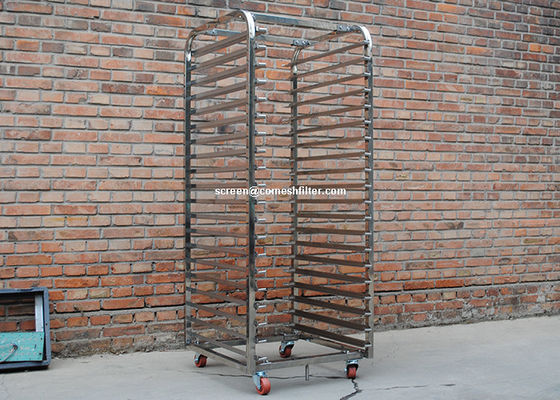 201 chariot à support d'acier inoxydable de FDA 1.5mm de catégorie pour le four rotatoire