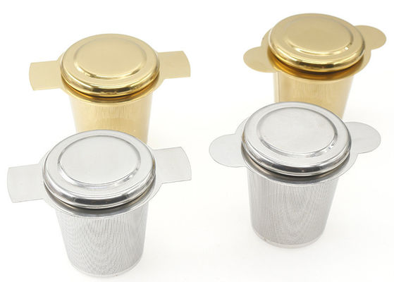 304 hygiéniques acier inoxydable Mesh Tea Infuser With Lid et poignées