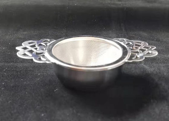 Un bon prix. Le double fin supplémentaire de Mesh Stainless Steel Tea Strainer de dentelle de cuvette d'égouttement a manipulé en ligne