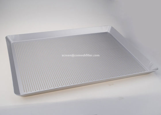 Un bon prix. Le métal rectangulaire en aluminium fait sur commande a perforé les plateaux de cuisson pour la cuisine en ligne