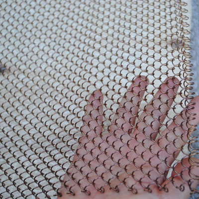 métal décoratif Mesh Curtains de Mesh Aluminum Round Bronze Architectural de fil de trou de 4*4mm
