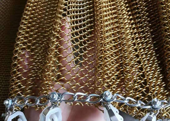 Draperie en aluminium décorative colorée de bobine de Mesh Curtain 0.5mm en métal