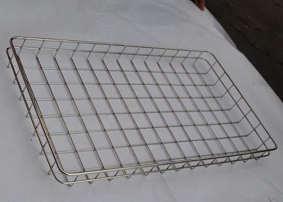 fil Mesh Tray Silver Polished d'acier inoxydable de 2.0mm