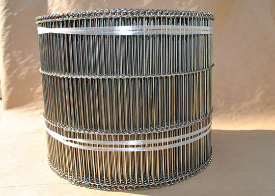 Adapté aux besoins du client classez l'acier inoxydable plat de 1mm Flex Wire Mesh Conveyor Belt
